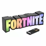 Paladone Fortnite RGB-Logo-Lampe mit Farbwechsel, offiziell lizenzierte Gaming-Lampe mit Fernbedienung, Wandmontage oder zum Aufstellen auf dem Schreibtisch, USB-betriebene Heimdekoration für Gamer