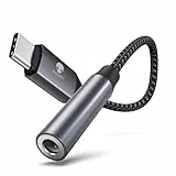 Stouchi Adapter USB C auf Klinke, Typ C auf 3.5mm Kopfhörer Adapter mit Hi Res DAC Chip, Kompatibel mit i-Phone 16/17 Air/Pro/Max, Samsung Galaxy S24 S23 S22 Note 20 S20, Pixel, Pad Mini, Huawei