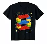 Building Blocks Birthday Boy Girl 8 Years Old Bricks Gift T-Shirt