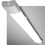 Modlicht LED Feuchtraumleuchte 90CM mit 30W 5000k Kaltlweiß 3350Lumen, Ultraslim Deckenleuchte Feuchtraum Flach Wasserfest IP65 Wannenleuchte Werkstattlampe für Keller Garage, Grau