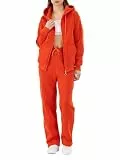 Redbridge Jogginganzug Zweiteiliges Sweat Set mit Zip Hoodie und Hose Bequemer Trainingsanzug für Freizeit Sport und Loungewear Orange L