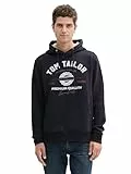 TOM TAILOR Herren Hoodie Sweatshirt mit Logo-Print, 10668 - Sky Captain Blue, L