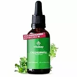 Vitabay Chlorophyll Tropfen 100ml - 400mg Liquid Chlorophyll flüssig aus Weizengras, Alfalfa und Chlorella - Moderne Chlorophyllin-Formulierung mit Kupfer für hohe Stabilität & Aufnahmefähigkeit