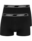Nur Der 2er Pack Boxer 3D Flex atmungsaktive Baumwolle Männer Unterhosen Herren, schwarz, XL