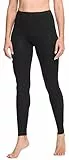 Ladeheid Leggings Damen aus Baumwolle Bequeme und Lange Leggins für Frauen für Frühling Sommer Herbst Winter Saison LA40-133 (Schwarz, M)