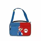PDP Gaming Offiziell Lizenziert Switch Commuter Case - Mario - Semi-Hardshell PRotection - PRotective PU Leather - Holds 14 Games and Console - Works mit Switch OLED and Lite - Fine für Kids / Travel