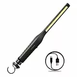 Dr.Prepare Arbeitsleuchte LED Handleuchte 4000mAh Handlampe Akk Taschenlampe Led Werkstattlampe COB Inspektionsleuchten mit Haken Magnethalter für Auto Reparatur Werkstatt Camping