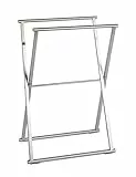 WENKO Handtuchständer Lava Edelstahl - Kleiderständer, klappbar, Edelstahl rostfrei, 53.5 x 80.5 x 35 cm, Glänzend, 80.5 x 35 x 53.5 cm