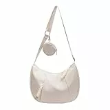 cotwoco Crossbody Bag - Umhängetasche Damen Wasserdicht Nylon Moon Bag,Leichte Slouchy Bag Hobo Tasche Schultertasche Damen mit Verstellbarer Schultergurt für jeden Anlass