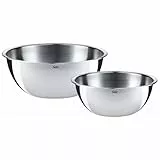 Silit Schüsselset 2-teilig, Edelstahl Schüsseln für die Küche, Multifunktional als Rührschüssel, Salatschüssel, Teigschüssel, stapelbar