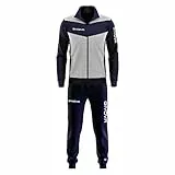 GIVOVA Unisex Visa Luxury Jogginganzug, Gris chiné clair/bleu,