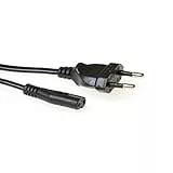 ACT C7 Kabel 5m, Euro Netzkabel C7 Stromkabel Type C Eurostecker auf C7 Buchse, Kleingerätekabel PS4/PS5, TV, Drucker– AK5419
