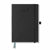 BEZEND Kalender 2026 2027 Wochenplaner A5, 18-Monate BuchKalender Juli 26-Dez 27, PU-Leder Hardcover 1 Woche 2 Seiten mit Stifthalter, Schwarz