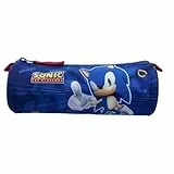 mybagstory Federmäppchen mit 1 Fächern – Kinder – Schule – Kindergarten – Kindergarten – Mädchen – Größe 21 cm – Geschenkidee – Jungen, Sonic Blau, Klassisch