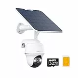 Reolink 4K 3G/4G LTE Überwachungskamera mit SIM Karte, 355°&140° PTZ Solar Kamera Outdoor mit 8MP Farbnachtsicht, Person/Auto/Haustiererkennung, 32GB microSD-Karte, Go PT Ultra+6W Solarpanel