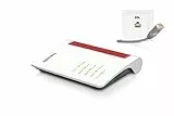 AVM FRITZ!Box 7530 WLAN AC+N Router (DSL/VDSL 866 MBit/s (5GHz) & 400 MBit/s (2,4 GHz), bis zu 300 MBit/s mit VDSL-Supervectoring 35b, WLAN Mesh, DECT-Basis, Media Server, Rot, Weiß) (Generalüberholt)