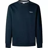Pepe Jeans Herren Macbeth Small Logo Plain Crew Sweatshirt, Blau (Dulwich Blue), M