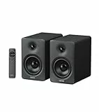 Edifier M90 Regal-Lautsprecher, 100 W RMS Desktop-Lautsprecher, Hi-Res-Audio, LDAC, Bluetooth 6.0, kompakter Lautsprecher, HDMI eARC/optischer/USB-C/AUX-Eingang, SUB Out, Aktivlautsprecher – Schwarz