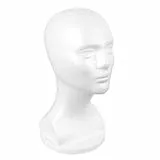 MapofBeauty Male Foam Mannequin Kopf Styrofoam Perücke Zeigen Stand Making Styling Manikin Kopf Model Stand (Weiß)