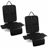 Romon Kindersitzunterlage Auto, 2 Stück Autositzschoner Geeignete Sitzschoner Auto Kindersitz Wasserabweisender Polyester Stoff Sitzschutz Car Seat Cover Kinderautositze Unterlagen Autositze, Schwarz