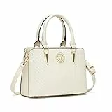 Miss Lulu Handtasche Damen mittelgroß klassisch Henkeltasche Schultertasche mit Lychee Muster mehreren Innentaschen Umhängetasche Arbeit Freizeit Alltags Tasche