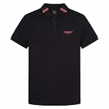Hackett London Herren AM Tipped Poloshirt, Black (Black), L