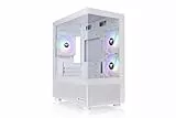 Thermaltake View 170 TG ARGB Snow Micro-Tower PC-Gehäuse (M-ATX) – Tempered Glass Front & Seite, 3×120mm ARGB-Lite Lüfter vorinstalliert, Mainboard-Sync, Radiator Oben 240/280mm, Snow Whit