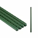 Relaxdays Pflanzstäbe, 10er Set, 75 cm, Ø 10 mm, kunststoffummantelter Stahl, Rankhilfe für Pflanzen, Rankstäbe, grün