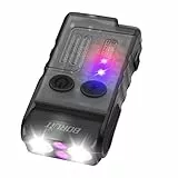 BORUIT V20 Taschenlampe LED Aufladbar 1000LM mit 365nm UV, Rotes Grün Blaues Warmes Licht, 180° Drehbar, 110 dB-Summer Mini Taschenlampen, 13 Modi IP67 Wasserdicht Klein Flashlight