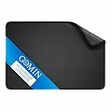 Gomin Mauspad 28x20cm - Rutschfestes Mousepad mit Vernähte Kanten - Mouse Pad Wasser dicht ohne störendes Logo - Mausunterlage aus langlebigen Material - Leichtes Gleiten für alle Maustypen, Schwarz