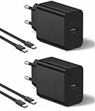 45W USB C Ladegerät für Samsung S26, 2Pack Schnellladegerät mit Typ-C Ladekabel 2M+3M, Fast Charger Adapter Netzteil Stecker und Kabel für Samsung Galaxy S26 Ultra/S25+/S24/S23/S22/S21/S10/A53/Flip 4