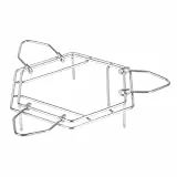 Faltbarer Holzofen aus Edelstahl mit hitzebeständigem Ständer, tragbarer Lagerfeuer-Grill für Outdoor-Kochen, Camping, Wandern und Rucksackreisen, Survival-Ausrüstung (S)