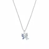 Prinzessin Lillifee Kette mit Anhänger 925 Sterling Silber Mädchen Kinder Halsschmuck, mit Zirkonia synth., 35+3 cm, Silber, Schmetterling, Kommt in Schmuck Geschenk Box, 2037071
