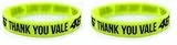 Valentino Rossi VR 46 ARMBAND THANK YOU VALE,Schwarz,Einzigartig,Unisex (Packung mit 2)