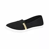 Elara Damen Ballerina Flache Bequeme Slipper Chunkyrayan BD1412-BL Schwarz-38