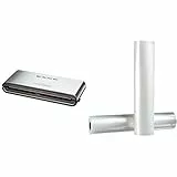 ProfiCook PC-VK 1080 Edelstahl-Vakuumiergerät, Lebensmittel bleiben vakuumiert bis zu 8x länger frisch & Amazon Basics 28 cm x 500 cm, 2 Rollen für Vakuumierer