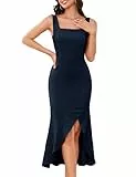Dressystar Abendkleider Für Hochzeit Kleider Lang Kleider Festlich Damen Ärmelloses Fischschwanz Brautjungfernkleid Festliche Kleider Für Damen Blaues Kleid Damen AUPLM09NavyS