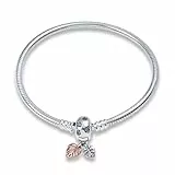 QIKAOLA S925 Armbänder für Pandora Charms Moments Schlangenketten-Charm-Armbänder als Geschenk für Frauen