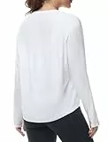 THE GYM PEOPLE Sport Shirts für Damen Langarm Laufshirt Rundhals Lockere Fitness Langarmshirt Yoga Oberteile Wandershirt mit Daumenloch