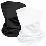 Kiiwah 2 Stück Multifunktionstuch Schlauchschal, Winddicht Bandanas Elastisch Sonnenschutz Loop Schal Neckwarmer Herren Halstuch für Winter Thermal Outdoor Radsport Ski Motorrad Laufen