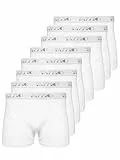 Tazzio Herren Boxershorts BS1000 – 8er Pack Basic Unterhosen Baumwolle – Bequeme Retroshorts mit Komfortbund | Atmungsaktive Männer Unterwäsche in Weiß – Größe L
