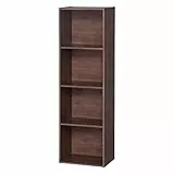 Iris Ohyama, Schrank, 4 Büroregale, Bücherregal, stabil, große Kapazität, multifunktional, solide, Schlafzimmer, Wohnzimmer – Office Basic Rack - CX-4FN – Braun