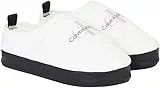 Calvin Klein Jeans Damen Home Slipper Mono Wn Hausschuhe, Helles Weiß, Schwarz, 40 EU