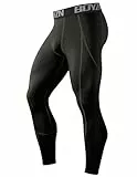 1er Pack Kompressionshose Herren, Sport Leggings Männer Atmungsaktiv Fitness Strumpfhosen, Funktionswäsche Tight Lang Unterhose, Laufhose Trainingstights für Fitness Gym Joggen Black-S