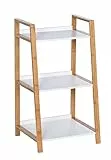 WENKO Regal Finja aus Bambus mit 3 Etagen - Badregal, Wohnregal, Bambus, 43 x 76 x 36 cm, Braun, 76 x 36 x 43 cm