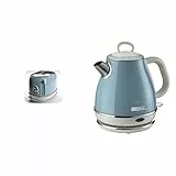 Ariete 155 Vintage Toaster mit 2 Scheiben & 2868/05 Vintage Wasserkocher, 1600, lackiertes Metall, blau