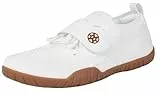 Eagsouni Barfußschuhe Herren Damen Fitnessschuhe Sneakers Outdoor Bequeme Leicht Atmungsaktive Breite Zehenbox Turnschuhe Straßenlaufschuhe rutschfest Laufschuhe,Beige,42 EU