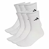 adidas Unisex CUSHIONED CREW SOCKS 6 PAIR PACK, white/white/black, 42-45