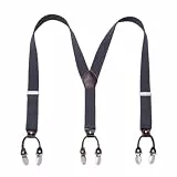 KANGDAI Hosenträger für Herren Breit Y Style 3.5 CM Mit Sehr 6 Starke Metall Clip Durable Elastic Verstellbare Hosenträger Geschenkbox für Herren und Damen