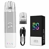 VAPTIO Pado Kit Elektronische Zigarette 1000 mAh 11.5W Vape Pen mit 2 Stück Ersatzspule 0.6ohm (Mesh) / 1.2ohm (MTL),Kein E-Liquid Kein Nikotin (silver)